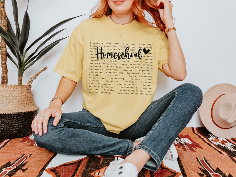 Homeschool mom shirt, comfort colors® home school tee, homeschool mama gift, homeschool tshirt, gift for homeschool mom, Home School Teacher Butter