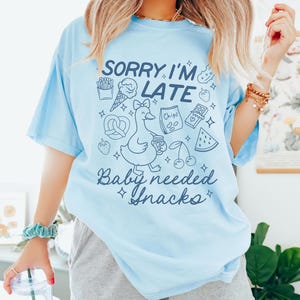 Zabawna koszulka Silly Goose Mama, prezent na baby shower dla przyszłej mamy, prezent na dzień matki, koszulka Comfort Colors, zabawna koszulka ciążowa, koszulka dla nowej mamy