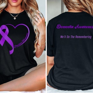 Dementia awareness shirt, purple ribbon awareness tshirt, Dementia t-shirt, Dementia awareness month shirt, Dementia caregiver shirt