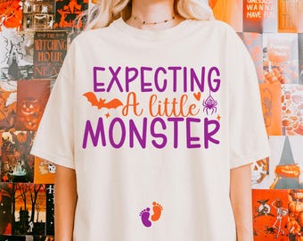 Halloween Pregnancy Announcement Shirt, Baby Reveal Tshirt, comfort colors tees, Matching Couple shirts, Expecting Mom shirt, pregnant gift
