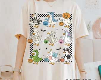Spooky Goose Halloween Shirt, Halloween Goose Shirt, Just A Spooky Goose Graphic Tee, Funny Fall Shirt, Halloween Gift