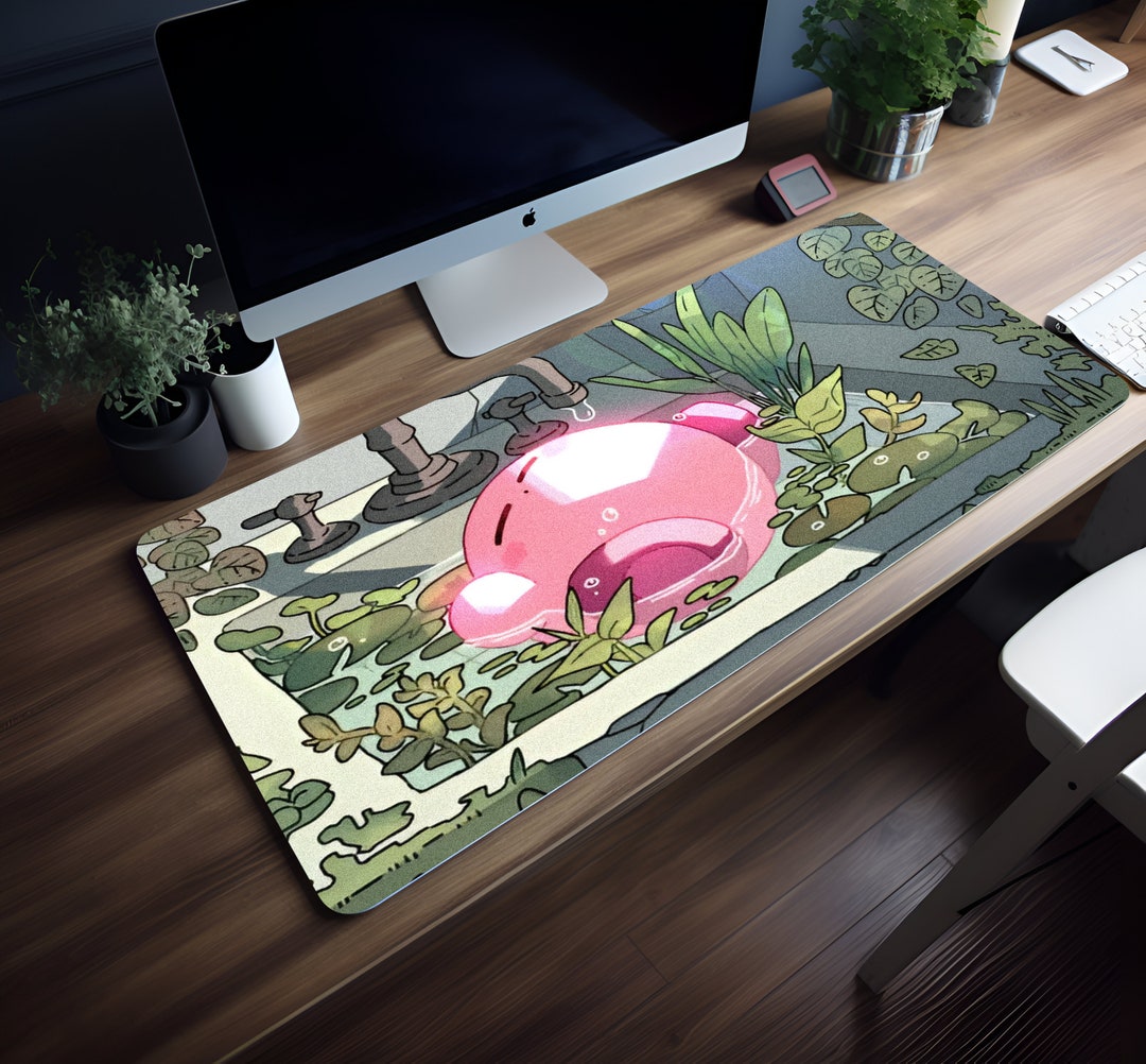 Kirby in the Sink Kawaii Kirby Mouse Pad Cute Kirby Custom Etsy