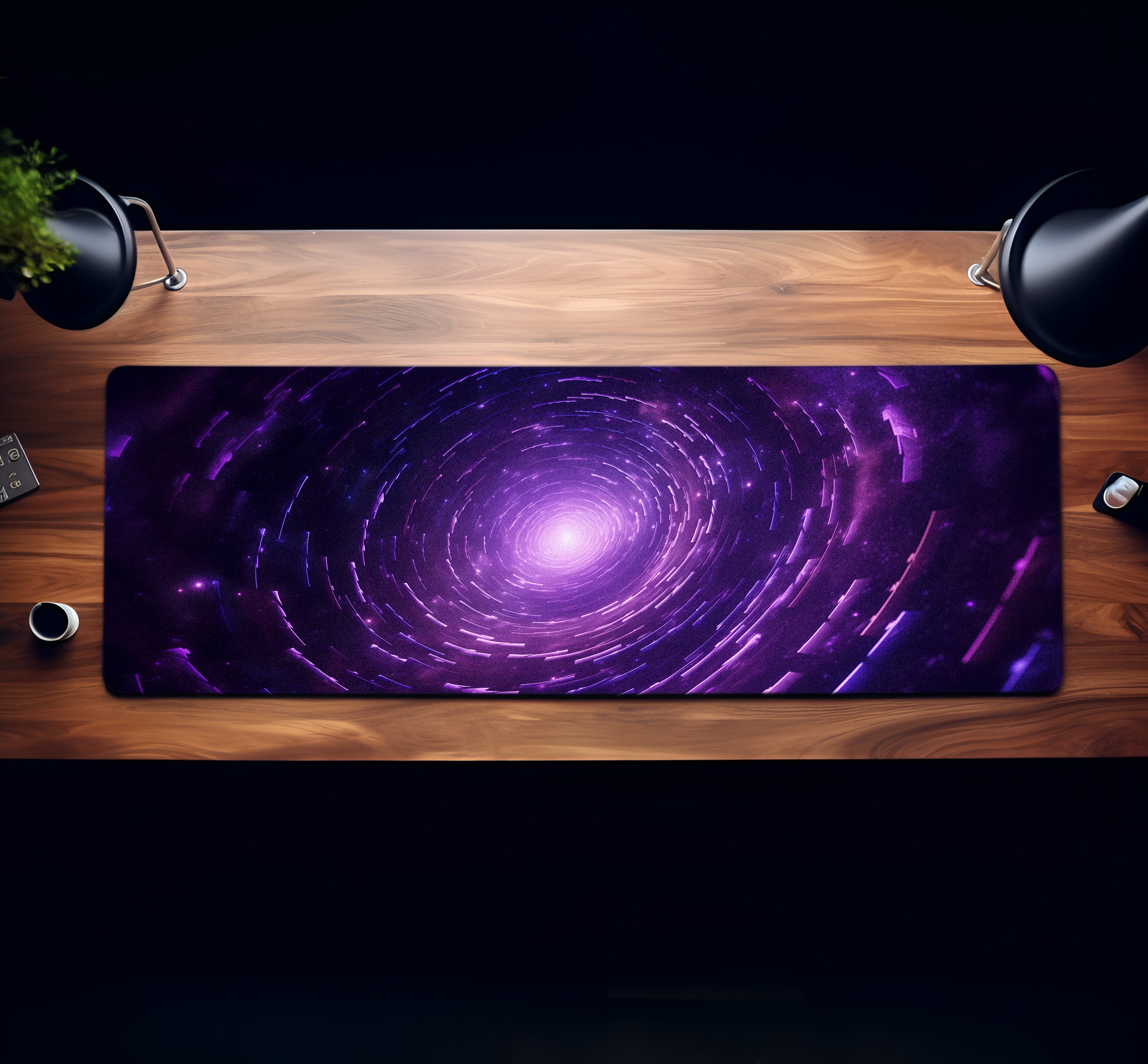 Purple Galaxy, Purple Desk Mat, Custom Mousepad, Esthetic Desk Mat, XXL