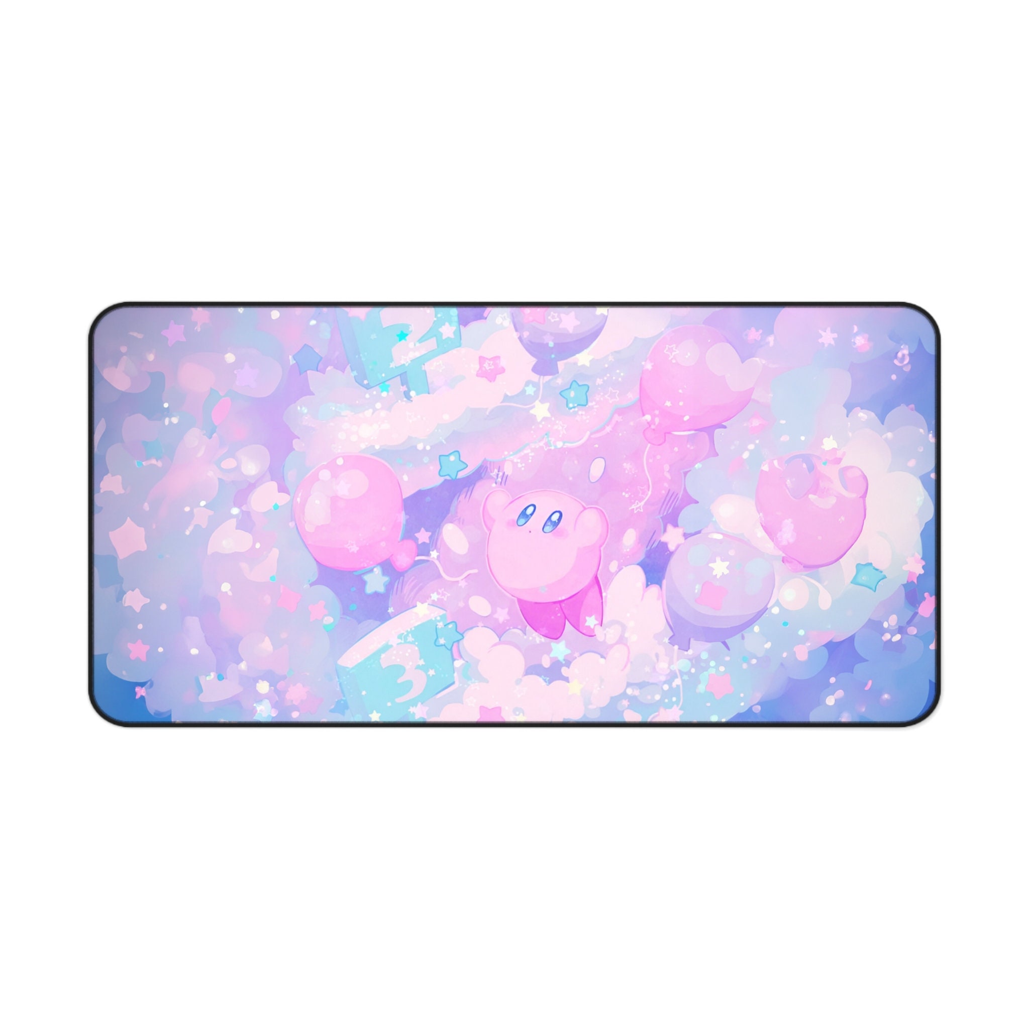 Party Kirby, Kawaii Kirby Mouse Pad, Cute Kirby, Custom Mousepad
