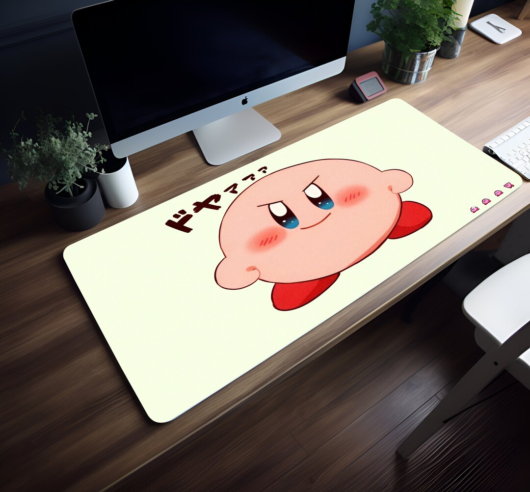 Kirby Kawaii Kirby Mouse Pad Cute Kirby Custom Mousepad Etsy