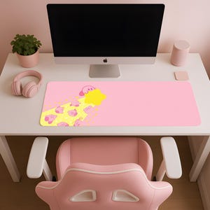Kirby Star, Kawaii Kirby Mouse Pad, Cute Kirby, Custom Mousepad,  Esthetic Desk Mat, XXL Desk Mat, Cute Mouse Pad, Cute Desk Mat, Kirby