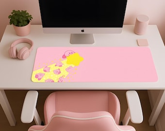 Kirby Star, Kawaii Kirby Mouse Pad, Uroczy Kirby, Niestandardowa podkładka pod mysz, Estetyczna mata na biurko, Materace XXL na biurko, Urocza podkładka pod mysz, Urocza mata na biurko, Kirby
