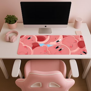 カービィオーバーロード、かわいいカービィマウスパッド、かわいいカービィ、カスタムマウスパッド、美しいデスクマット、XXLデスクマット、かわいいマウスパッド、かわいいデスクマット、カービィ