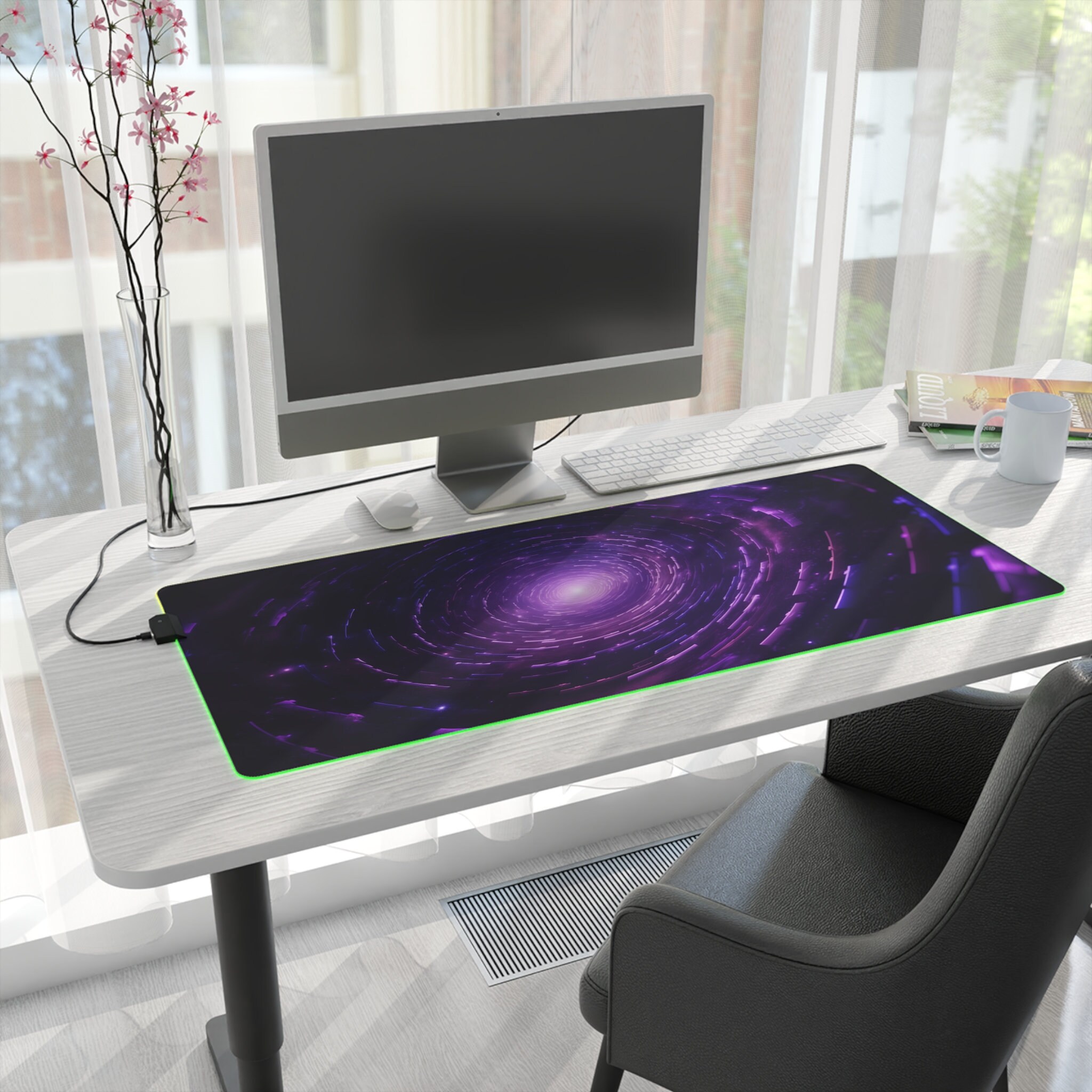 Purple Galaxy, Purple Desk Mat, Custom Mousepad, Esthetic Desk Mat, XXL ...