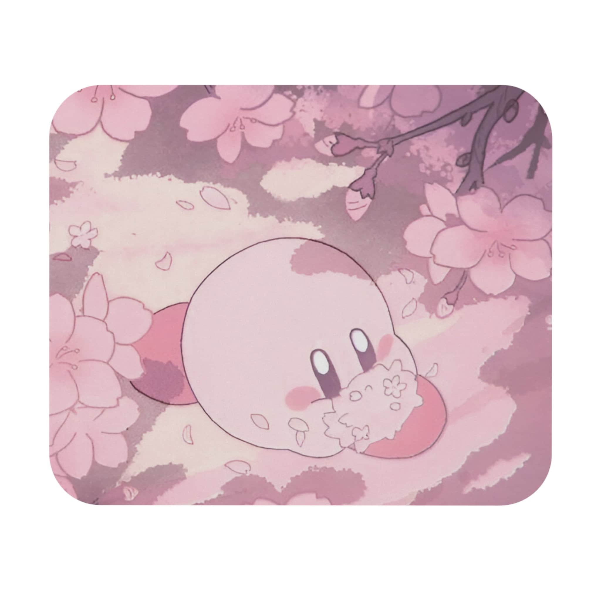 Pink Kirby, Kawaii Kirby Mouse Pad, Cute Kirby, Custom Mousepad