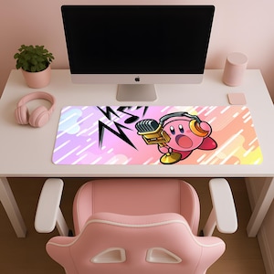 カービィ スターパワーバラード マウスパッドでデスクを盛り上げよう！8サイズ、RGBライト、XXLデスクマット、かわいいマウスパッド、かわいいデスクマット、かわいいカービィ