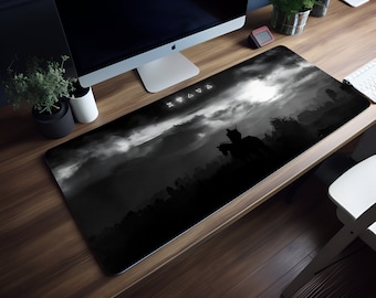 Command the Elements with Geralt's Mystical Signs Mousepad, LED RGB Lightning, XL Mousepad, 8 Different Sizes, Aesthetic Desk Mat