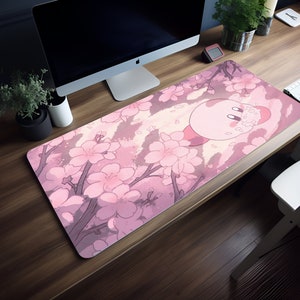 Pink Kirby, Kawaii Kirby Mouse Pad, Cute Kirby, Custom Mousepad,  Esthetic Desk Mat, XXL Desk Mat, Cute Mouse Pad, Cute Desk Mat, Kirby