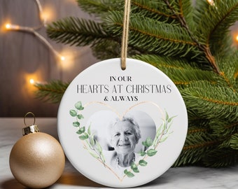 Photo Memorial Christmas Ornament. Personalized memorial christmas decoration. Family remembrance. Photo gift. Memory ornament