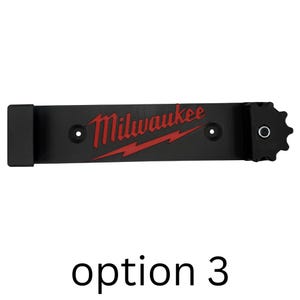 Track Saw Guide Rail Wall Mount Manufactured by and Compatible with Milwaukee Festool Kreg Dewalt Rail Storage Organizer Milwaukee Black/Red