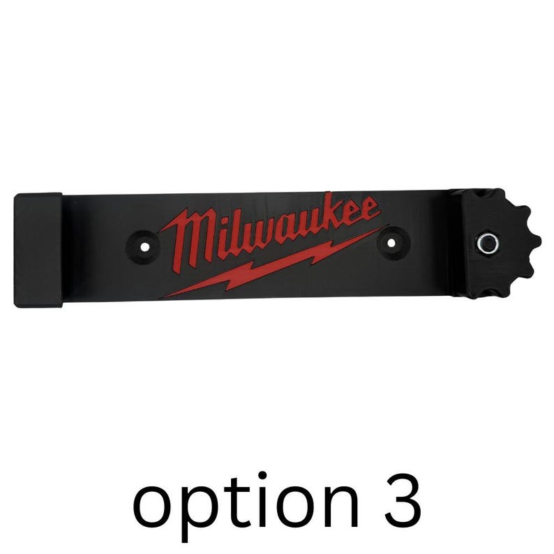 Track Saw Guide Rail Wall Mount Manufactured by and Compatible with Milwaukee Festool Kreg Dewalt Rail Storage Organizer Milwaukee Black/Red
