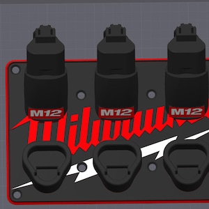 Milwaukee M12 Wall Mount Tool and Battery Storage