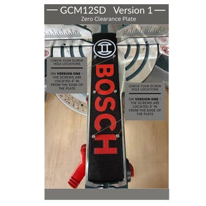 Bosch GCM12SD Zero Clearance Insert Custom Throat Plate Clean Cut Dust Control Miter Saw Workshop Upgrade image 5