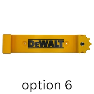 Track Saw Guide Rail Wall Mount Manufactured by and Compatible with Milwaukee Festool Kreg Dewalt Rail Storage Organizer Dewalt Yellow/Black