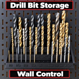 Wall Control OmniWall Metal Wall Mount Pegboard Accessories Tool Storage for Drill Bit Storage Imperial