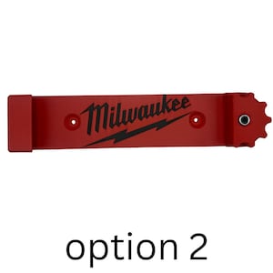 Track Saw Guide Rail Wall Mount Manufactured by and Compatible with Milwaukee Festool Kreg Dewalt Rail Storage Organizer Milwaukee Red/Black
