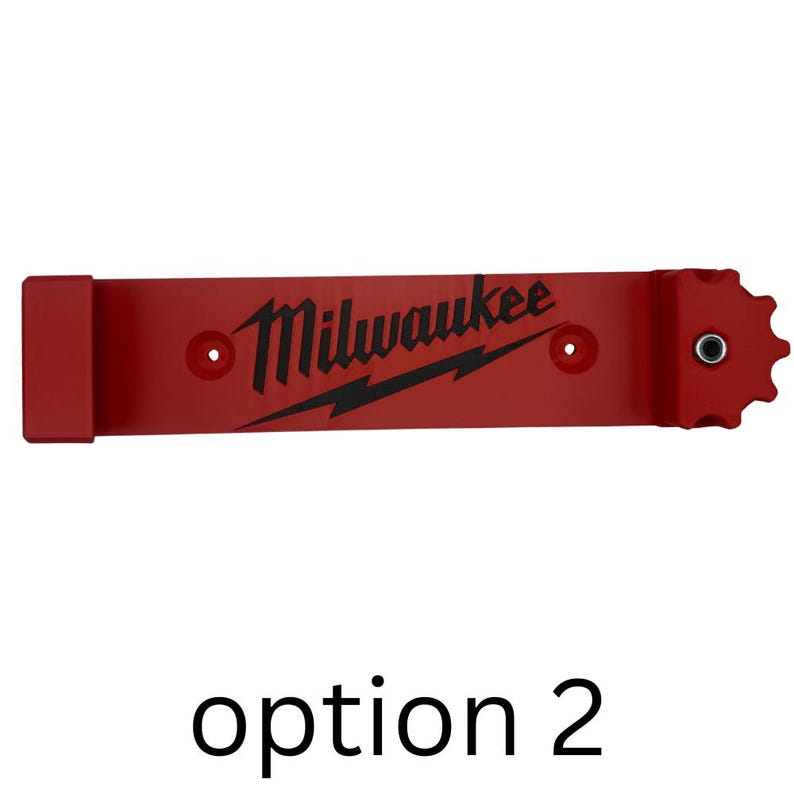 Track Saw Guide Rail Wall Mount Manufactured by and Compatible with Milwaukee Festool Kreg Dewalt Rail Storage Organizer Milwaukee Red/Black