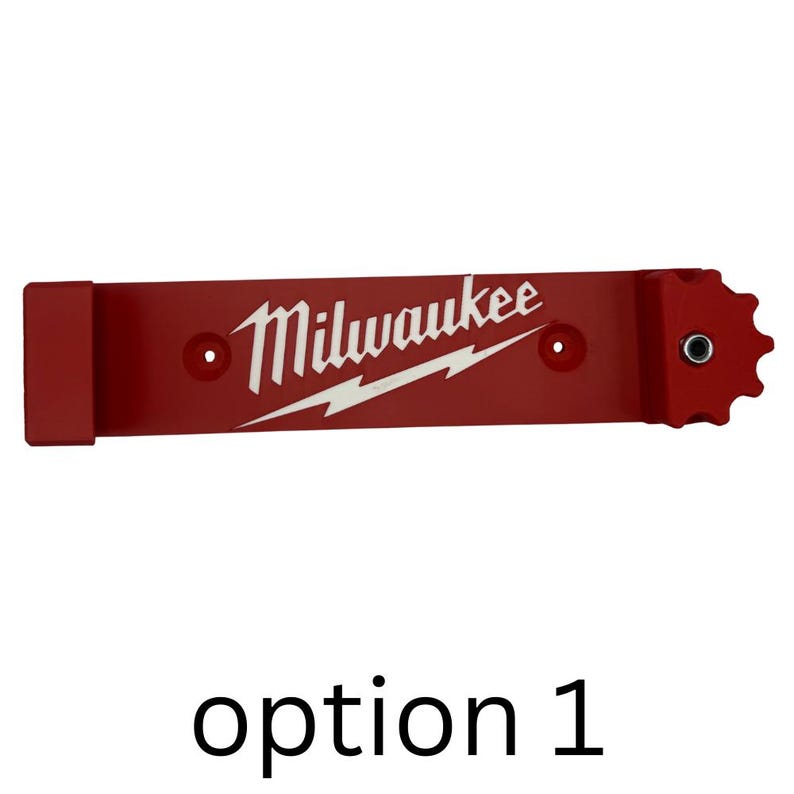 Track Saw Guide Rail Wall Mount Manufactured by and Compatible with Milwaukee Festool Kreg Dewalt Rail Storage Organizer Milwaukee Red/White