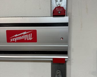 Track Saw Guide Rail Wall Mount Manufactured by  and Compatible with Milwaukee Festool Kreg Dewalt  Rail Storage Organizer