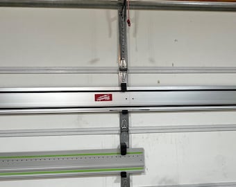 Track Saw Guide Rail Wall Mounts Milwaukee Dewalt Festool shop organize space saver
