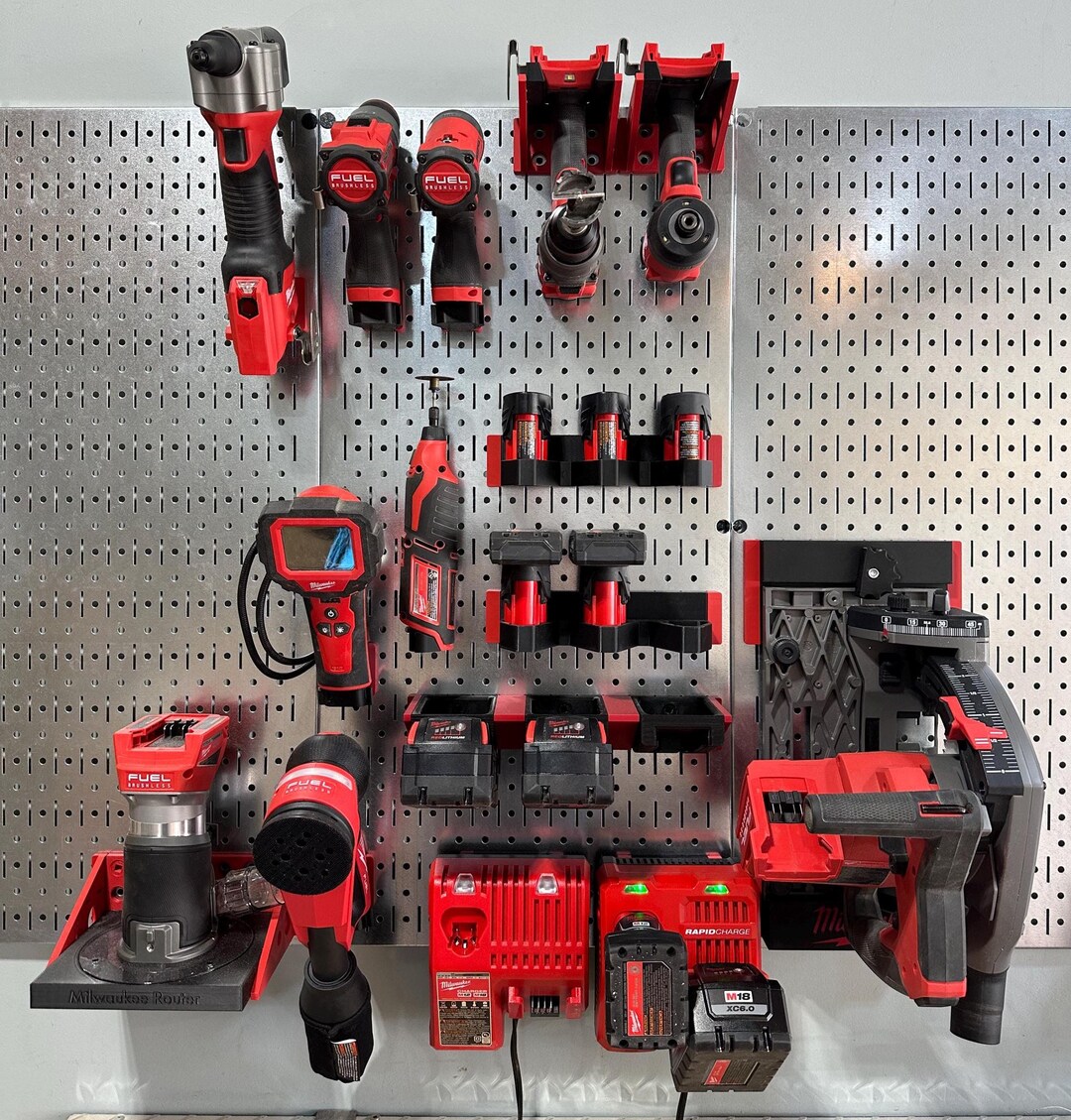 Wall Control Pegboard Accessories Tool Storage For Milwaukee Tools Etsy 