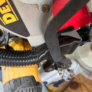 Dewalt Double Bevel Compound Sliding Miter Saw. Dust Collection Attachment Miter saw upgrade