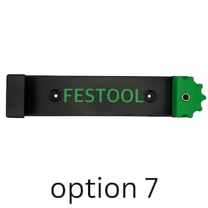 Track Saw Guide Rail Wall Mount Manufactured by and Compatible with Milwaukee Festool Kreg Dewalt Rail Storage Organizer Festool Black/Green