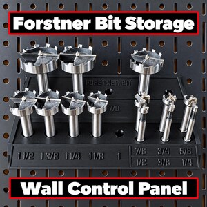 Wall Control OmniWall Metal Wall Mount Pegboard Accessories Tool Storage for Drill Bit Storage Imperial