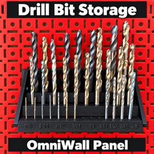 Wall Control OmniWall Metal Wall Mount Pegboard Accessories Tool Storage for Drill Bit Storage Imperial
