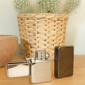 Personalised Petrol Lighter - Unique Gift For Him - Engraved Lighter Gift - Stainless Steel