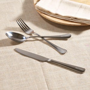 Personalised Silver Cutlery Set - Engraved 3-Piece Flatware Gift - Stainless Steel