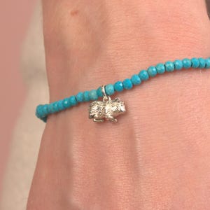 Armband kristal cavia - halfedelstenen - sterlingzilver - gepersonaliseerde sieraden voor dierenliefhebbers