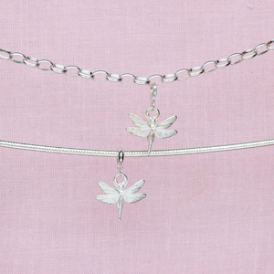 Dragonfly Silver Charm - Sterling Silver Dragonfly Pendant - Unique Gift for Nature Lovers