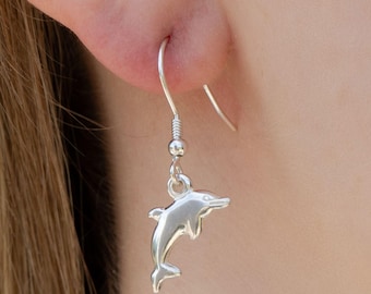 Sterling Silver Dolphin Earrings - Unique Jewellery for Animal Lovers
