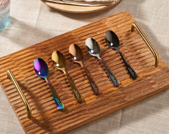Personalised Black Tea Spoon - Engraved Gift for Tea Lovers - Stainless Steel