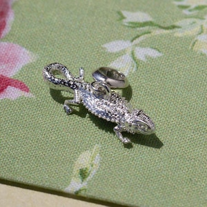 Bearded Dragon Silver Charm - Sterling Silver Bearded Dragon Pendant - Jewellery for Reptile Lovers