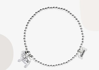 DUOWEI Bracciale Carlino In Acciaio Inox Con Placcato Oro 18k, Gioiello Ipoallergenico Per Amanti Dei Cani, Regalo Per Ragazze