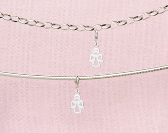Charm de ángel de plata de ley