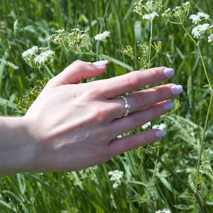 Sterling Silver Ball Bead Ring - Elasticated Ring - Jewellery for Her