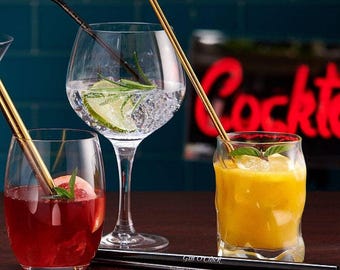 Spersonalizowana metalowa słomka do napojów – spersonalizowany grawerowany prezent ekologiczny – słomka wielokrotnego użytku – prezent na przyjęcie urodzinowe – stal nierdzewna