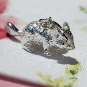 Chinchilla Silver Charm - Sterling Silver Chinchilla Pendant - Jewellery for Pet Lovers
