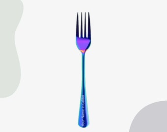 Personalised Rainbow Fork