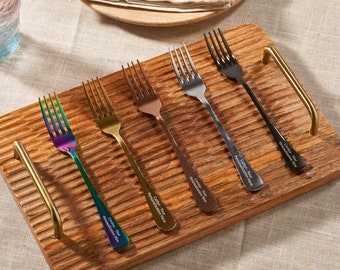 Personalised Silver Fork - Unique Engraved Gift - Stainless Steel