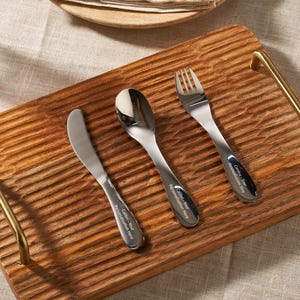 Set di posate per bambini personalizzate - Regalo inciso per bambini - Utensili in acciaio inossidabile