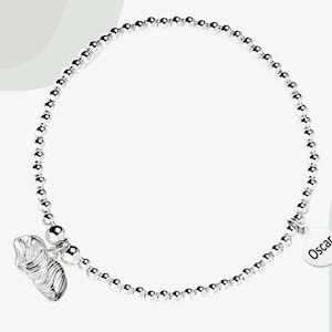 Gepersonaliseerde armband langharige cavia - sterlingzilveren armband met elastische bolletjes - Sieraden voor dierenliefhebbers